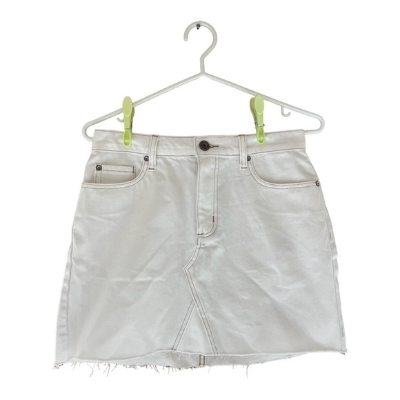 Revolve Pistola Ryder White High-Waisted Denim Mini Skirt - Picture 5 of 14